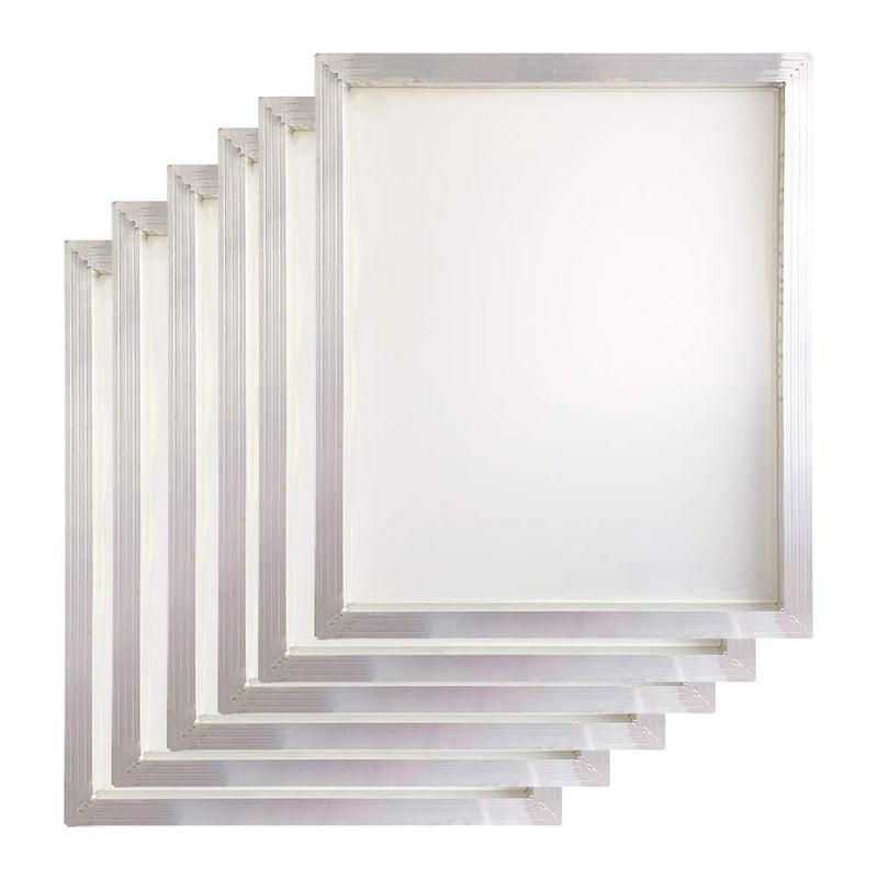 YLZ Aluminum Silk Screen Printing Screens 20 x 24 Inch Frame-110 White Mesh (6 PCS) - Image 1